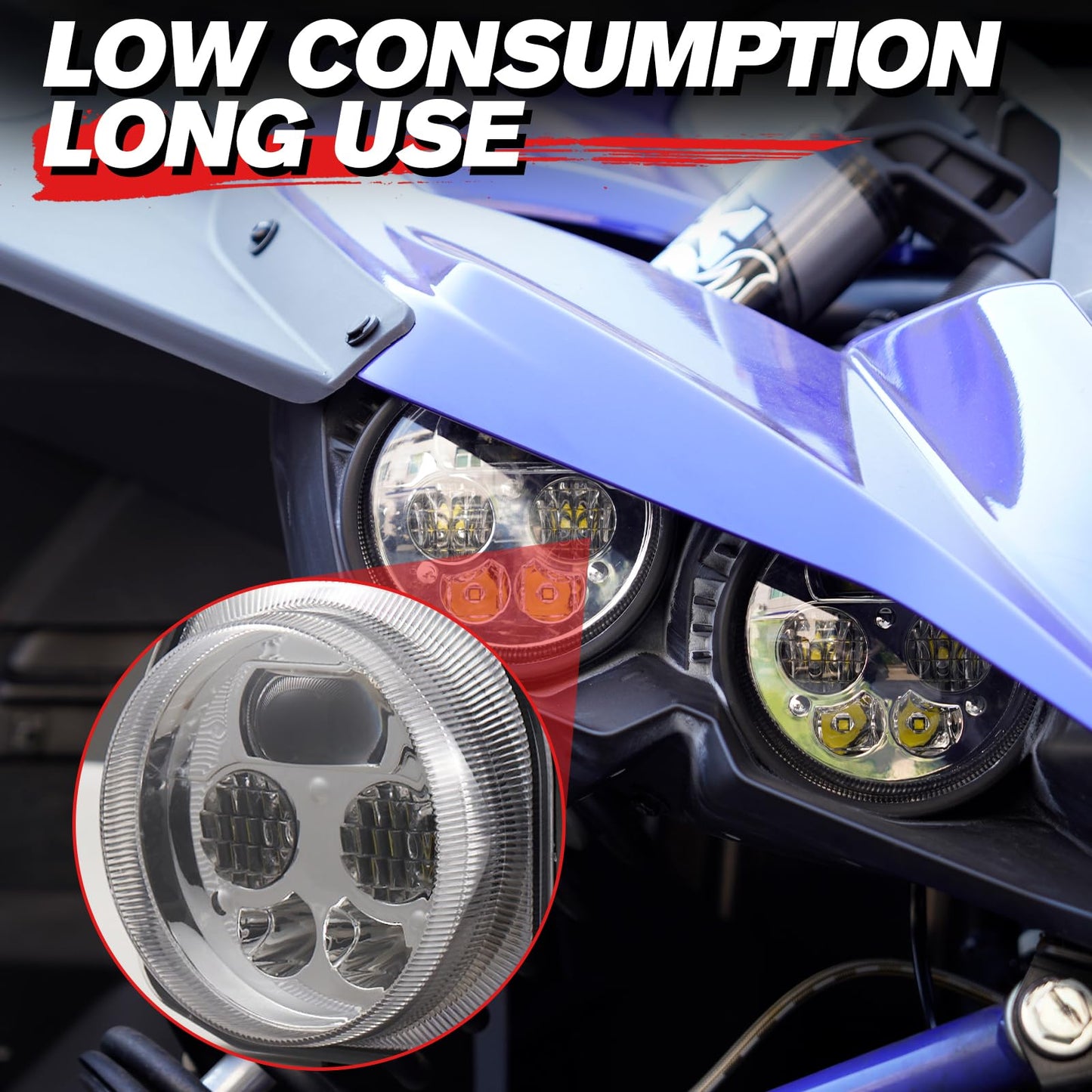 A & UTV PRO LED Headlights with High Low Beam Lights for 2018-2024 Yamaha Wolverine X2 X4,Headlamp Front Lamp Lights for 2016-2024 YXZ 1000R Accessories