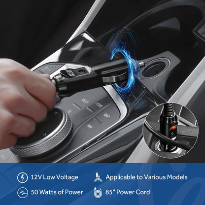 Sealy 12-Volt Heated Car Blanket, Portable Electric Blanket with 3 Heating Levels & 4 Hours Auto Off for Car, Truck, SUV, RV or Camping, Machine Washable, 59" X 43", Charcoal