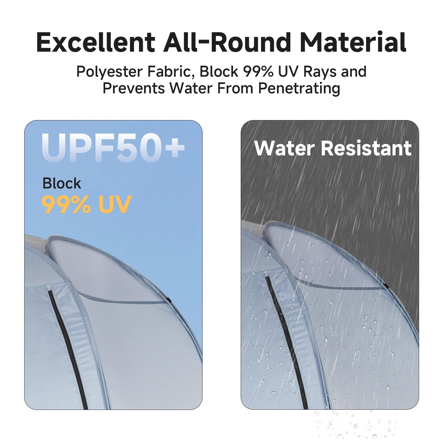 Leedor® Screened Camping Tent, 10x10ft Pop Up Design 4-6 Person Weatherproof Screen House Tent Waterproof Fabric and Breathable Roll-Up Mesh Doors Windows for Backyard, Picnic, Party