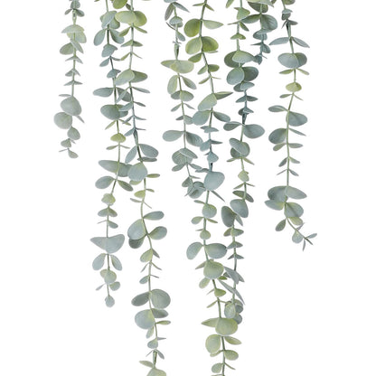 COCOBOO 1pcs Artificial Hanging Plants Fake Eucalyptus Potted Plant Hanging Plant for Wall Room Home Indoor Outdoor Shelf Decoration