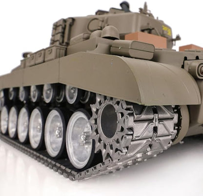TOUCAN RC HOBBY US in Stock Henglong 1/16 7.0 Customized M26 Pershing RTR RC Tank 3838 Metal Tracks Wheels BB Airsoft That Shooting BB Bullets
