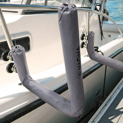 Magma Kayak/SUP Boat Rack R10-626 - 304 Stainless Steel Storage for Kayaks & Paddle Boards - Fits Standard Round Rail - Includes Padding & Tie-Down Points - Quick-Release Knob System