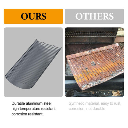 27 Inch Aluminized Steel Ash Pan for Chargriller Charcoal Grills 1224 1324 2121 2222 2727 2828 2929 Replacement Parts with 3pcs Removable Fire Grates and 2pcs Hanger for Charbroil 17302056 Grill