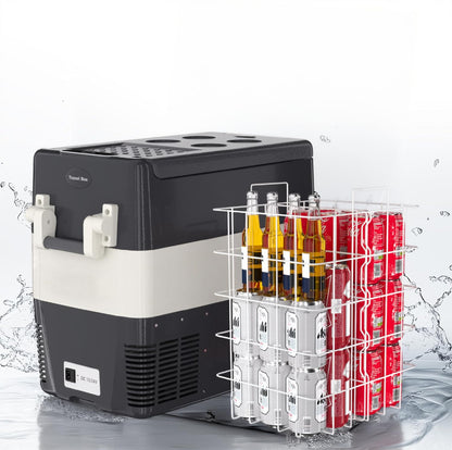 Garvee 12V Portable Car Refrigerator Freezer, 52QT with -4℉ to 50℉ Adjustable Temperature, 12/24V DC & 110-240V AC Compressor Fridge, Fast Cooling for Camping, Travel, Truck