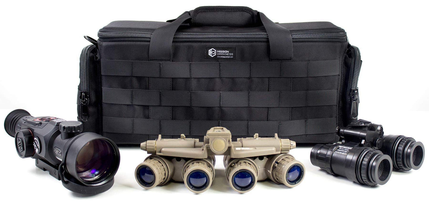 Mission Darkness Padded Utility Faraday Bag // Tactical Gear Bag with MOLLE Webbing and RF Signal Blocking Liner // Shields Delicate Electronics (Night Vision Goggles, Scopes, Cameras, Optics, Phones)