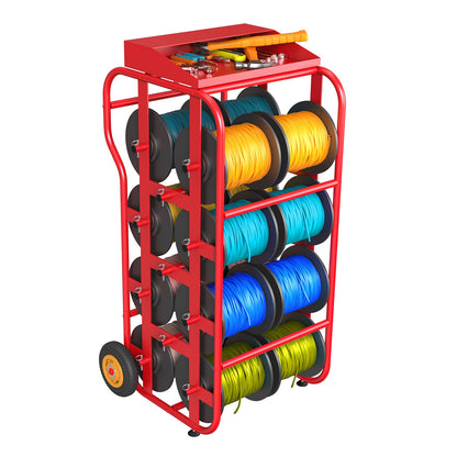 YAGEANNL Wire Spool Rack,Cable Caddy,Portable Wire Holder for Efficient Cable Management,Multi-Spool Wire/Cable Dispenser for Electrical Industrial & Retail Use