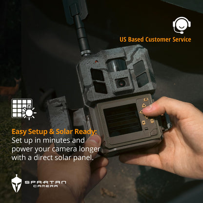 Spartan Camera GoLive3 Best Hunting Trail Camera, Live Streaming, 96° Wide Angle, Motion Activated, On-Demand FHD Photos and 1080p Videos, Built-in Lithium Battery, Blackout IR Flash,GPS, Weatherproof
