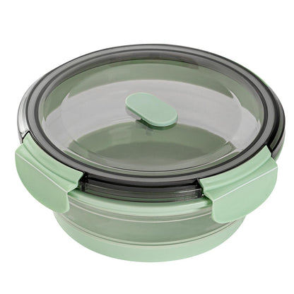 Restaurantware-Fresh Hero 27.2 Ounce Storage Containers, 20 Durable Airtight Food Containers - Microwavable, Freezable, Green Plastic Collapsible Container, Dishwashable, With Vented Lids