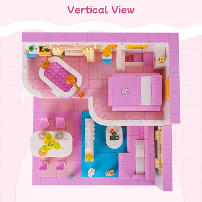 Friends House Building Block Set Pets Collection Small Brick Model Set Creative Mini Toy Building Sets Children’s Day Birthday for Teens Kids Boys Girls 8+ 1096 PCS