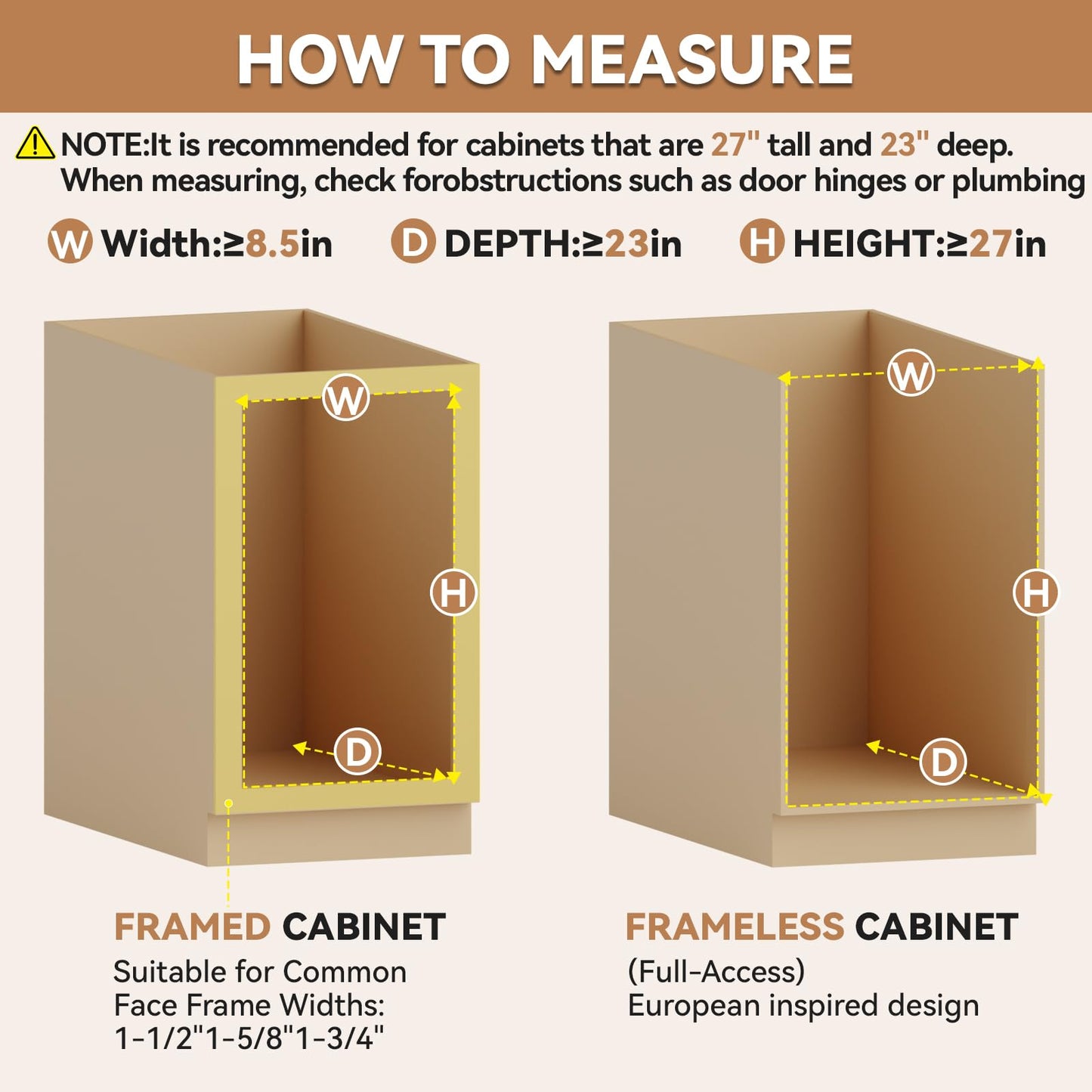 Grehitk Pull Out Spice Rack Organizer for Cabinet (6.5" W x 22.3" D x 25.2" H), Sliding Spice Rack for Kitchen Cabinet, Wood Pull Out Cabinet Organizer for Multi-Use