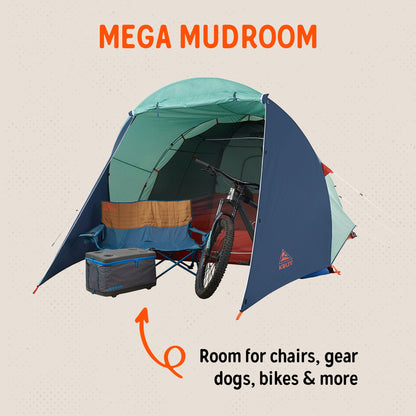 Kelty Rumpus Car Camping Tent – 4 or 6 Person Capacity, Huge Vestibule, Tall Free Standing Shelter for Tailgating, Overlanding, Camping, 2023 (6 Person)
