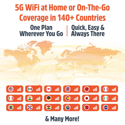 Solis Edge – 5G Hotspot Device, Bundle Includes Lifetime Data (12GB Per Year) and 10GB Global Data, WiFi in 140+ Countries, Access 300+ Mobile Carriers, Portable Internet by SIMO