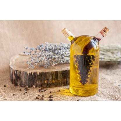 Fox Run 7050 Run Grape Motif Oil and Vinegar Cruet Dispenser Bottle, Clear Borosilicate Glass