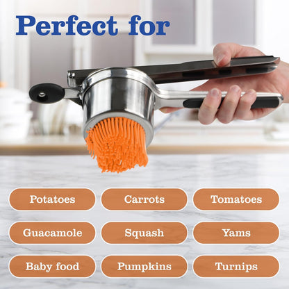 Mindful Design 15oz Potato Ricer - Heavy Duty Stainless Steel Masher for Perfect Mashed Potatoes