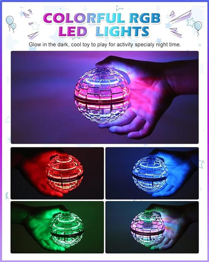 ATHLERIA Green Magic Flying Orb Ball with LightsCool Stuff Gadgets Christmas Birthday Gift Ideas for Boy Girl Teen 6 7 8 9 10+ YearIndoor Outside Hover Boomerang Mini Drones