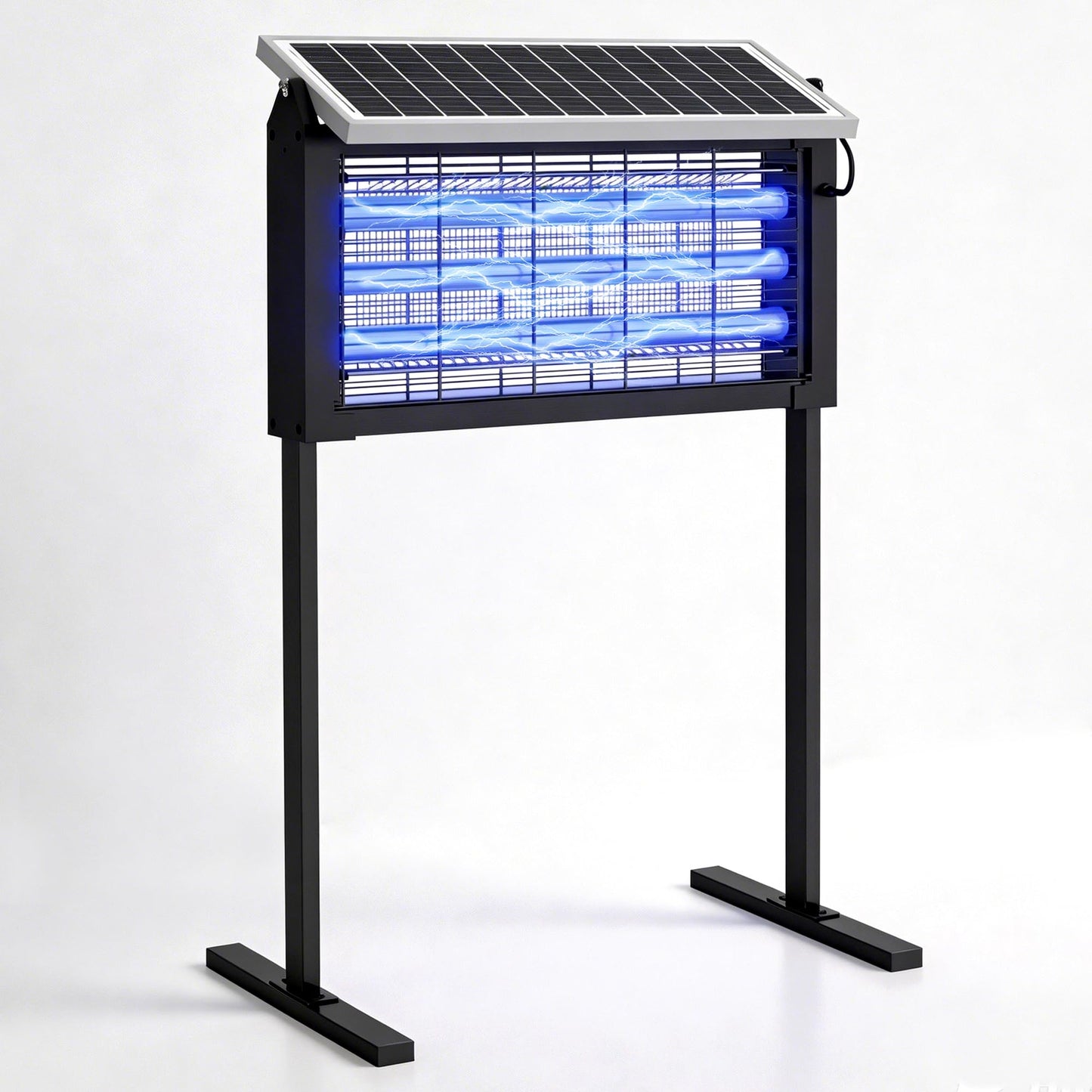 Large Solar Bug Zapper Outdoor, Powerful Mosquito Zapper with 20W Solar Panel, Rechargeable Mosquito Killer, Waterproof Flying Insect Trap for Patio, Yard, Garden, Home, Camping