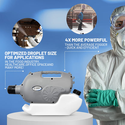 Vectorfog C100 Plus ULV Fogger 1 Gallon + 10 FogPro Shield Reusable Respirator Masks Pink
