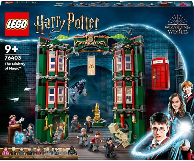 Lego Harry Potter The Ministry of Magic 76403 Modular Model Building Toy with 12 Minifigures and Transformation Feature Collectible Wizarding World Gifts