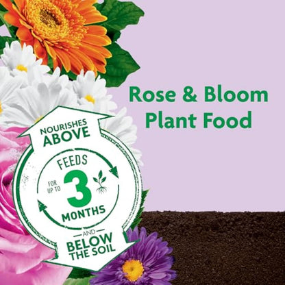 Miracle-Gro Shake 'n Feed Rose & Bloom Plant Food - Long-Lasting Granular Fertilizer, Feeds 3 Months - 4.5 lbs.