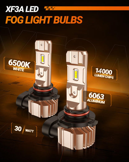 SEALIGHT H10 9145 LED Fog Light Bulbs, 14000LM Brightness, Pack of 2, XF3A H10, White