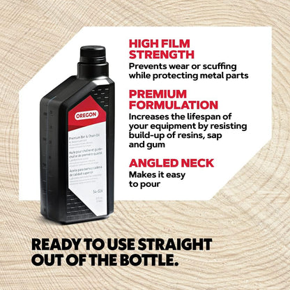 Oregon 54-026 Premium Chainsaw Bar and Chain Oil - 1 Quart (32 fl. oz / 946 ml)
