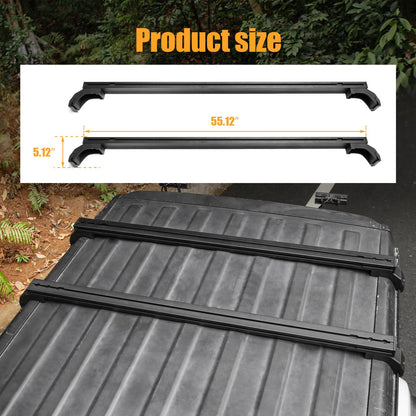 400 LBS Roof Rack Cross Bars Compatible with 2018-2024 Jeep Wrangler JL JLU & Gladiator JT, Roof Rail Crossbars Cargo Carrier Rooftop Luggage, Aluminum Luggage Rack Crossbar