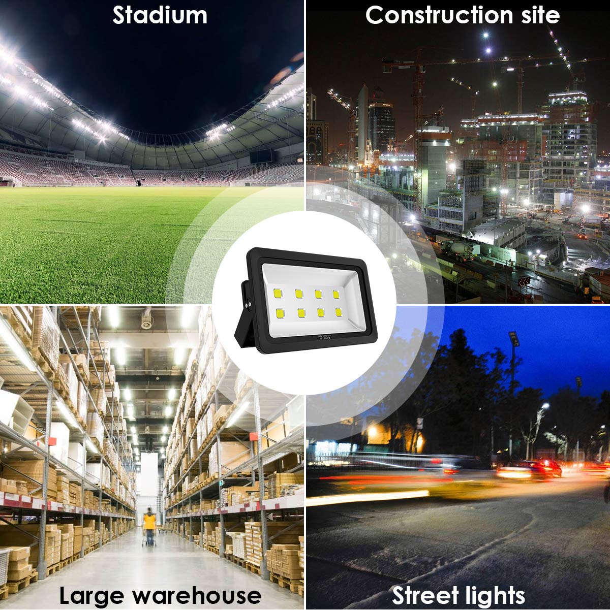 SOUTHLEVY 400W Outdoor LED Flood Light, 40000LM Super Bright, 110-285V, IP66 Waterproof, 6000K Daylight White Security Lights,Lighting for Playground Yard Stadium Lawn Ball Park
