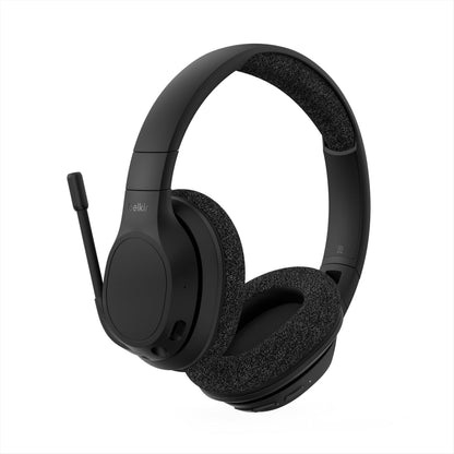 Belkin SoundForm Adapt Wireless Over-Ear Headset, Headphones for Work, Play, Gaming, & Travel w/Built-in Boom Microphone, 45H Battery Life - Compatible with iPhone, iPad, Galaxy, and More - Black