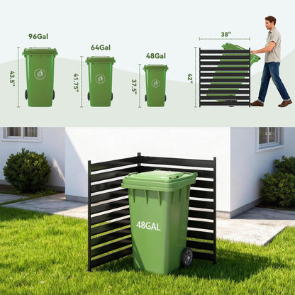 42" H x 38" W (2 Panels) Air Conditioner Fence Screen, Outdoor Privacy Screen Panels, Decorative Garden Fences for Hiding AC Units & Trash Cans, Patio Balcony Garden Decor