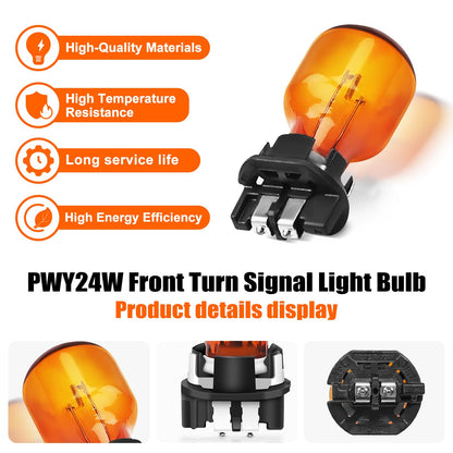 lodfGL PWY24W Turn Signal Light Bulbs 12V 24W Replacement for 2016 Passat, 2017 Octavia, Audi A4 Q3 Q7, Ford