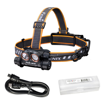 Fenix HM75R 1600 Lumen USB-C Rechargeable Headlamp, Power Extender Pack Included for Extra Long Runtime, White and Red Beams, for Site Operation, Search and Rescue, Caving, Hiking