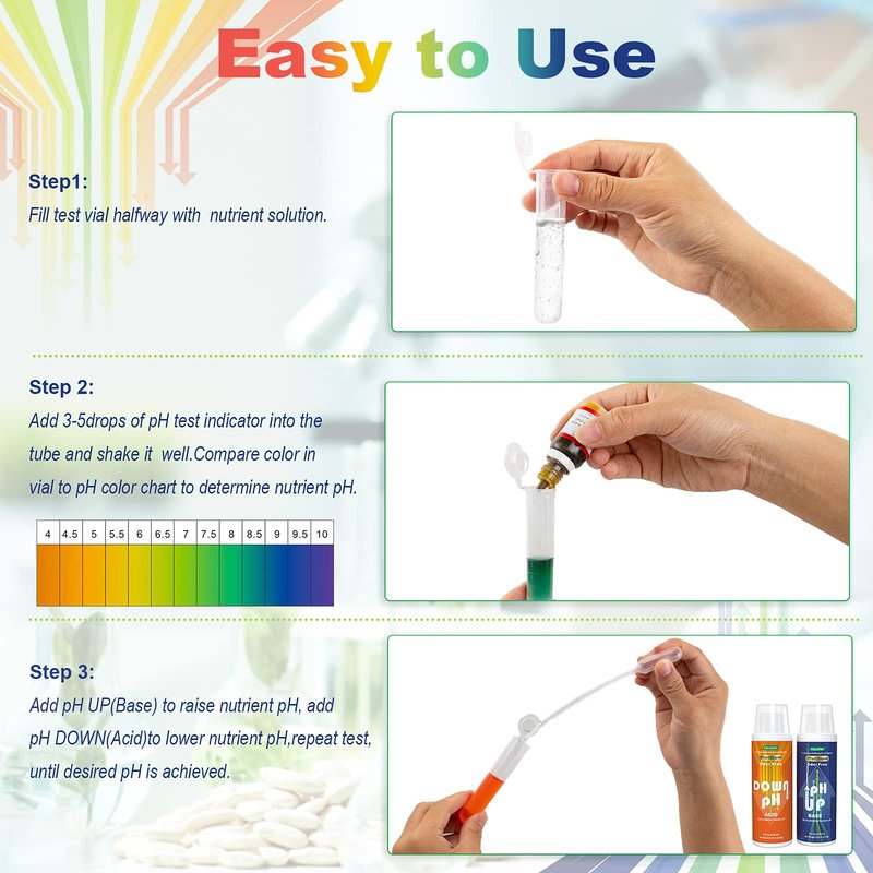 FOLLOWIN pH Up and Down Control Kit for Hydroponics, Soil Gardens & Aquariums - Concentrated Liquid pH Adjuster Set (9 oz + 9 oz) with pH Indicator - Balanced Nutrient Solution for Plants