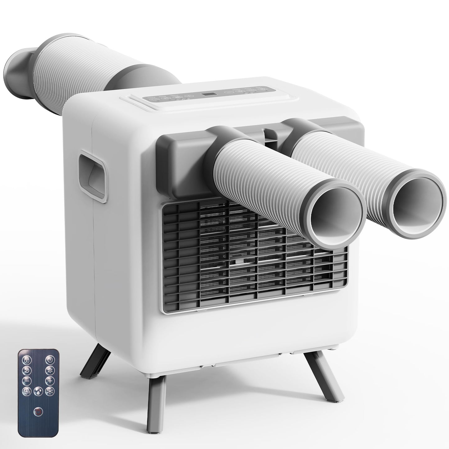 Disaenvir Tent Air Conditioner - Portable Air Conditioner 3300BTU, Compact Air Cooler AC Unit, 24 Hours Timer, Safety Lock, 3 Modes for Tent, Camping, RV, Truck, 110v Plug in, No Battery (White)