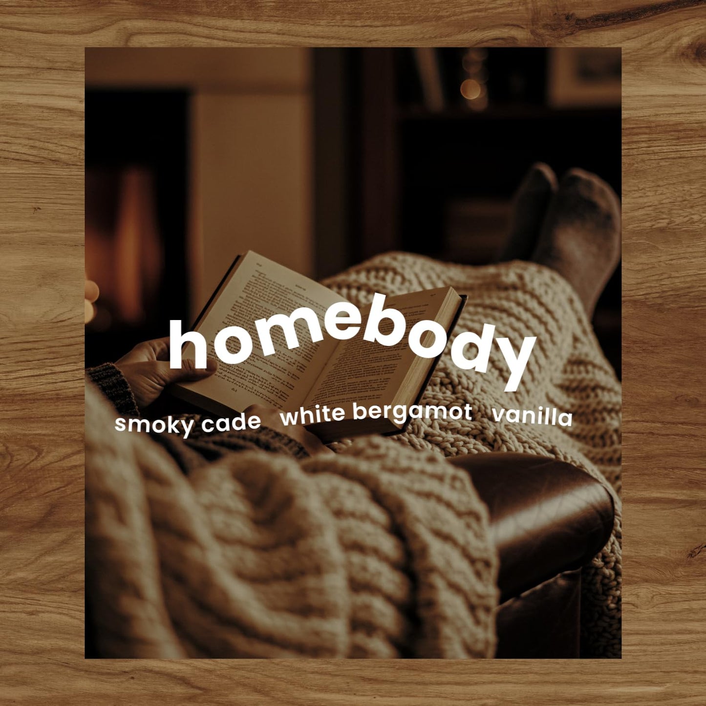 Moodcast Homebody Scented Candle - Aesthetic Candle for Home, Vanilla, White Bergamot & Smoky Cade, Clean Coco Wax Blend, Vegan, Paraben Free, 45-Hour Long Lasting Burn - 8oz