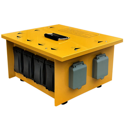 Power Distribution Box Temporary Distribution Box 50 Amp/30Amp 125/250V, Waterproof IP67 with Multiple GFCI Outlets, L14-30P and SS2-50P Inlet, for Industrial and Commercial Use