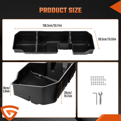GEARLAST Underseat Storage Compatible with Chevy Silverado/GMC Sierra 1500 2500 3500 2019-2025, Rear Under Seat Organizer Cargo Box, Upgraded Rear Under Seat Organizer Cargo Box