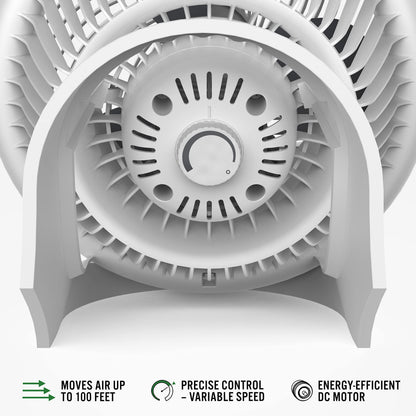 Vornado 733DC Whole Room Energy Smart Air Circulator Fan, Made in USA, Variable Speed Control, White, Large