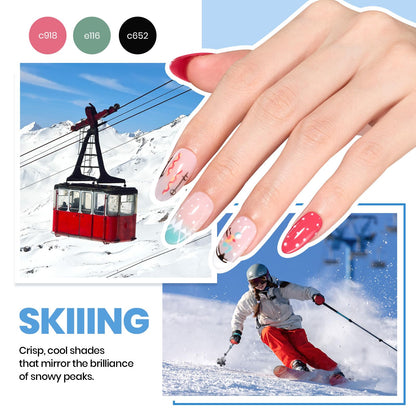 Beetles Gel Nail Polish Kit with U V Light - 80Pcs Fall Nail Fest Color Enchantment 55 Colors Gel Polish Starter Kit with Base Top Coat DIY Nails Stickers Manicure Tools Gift for Women Teens Girls