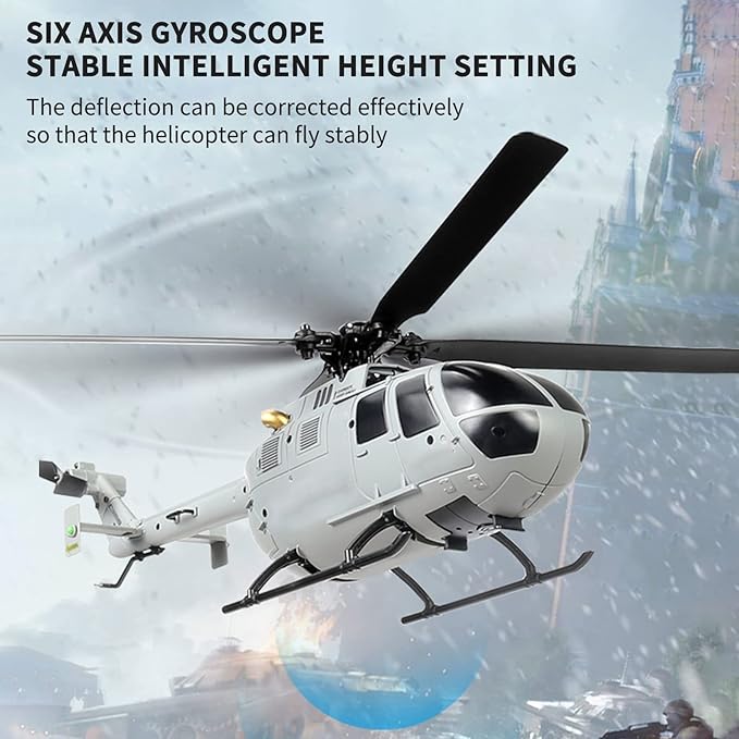 GoolRC C186 Remote Control Helicopter 4 CH Single Propeller Without Ailerons RC Helicopter with 6-axis Gyro Stabilization Altitude Hold 3 Batteries Remote Control Airplane Toy for Adults Orange