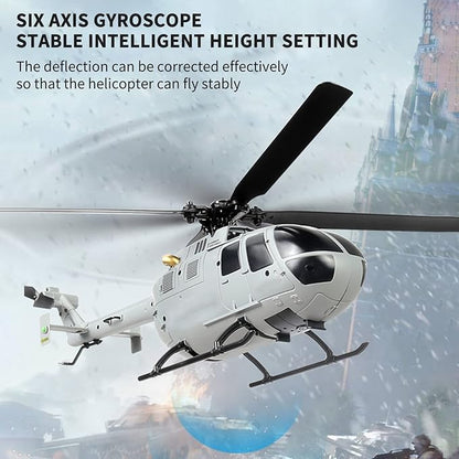 GoolRC C186 Remote Control Helicopter 4 CH Single Propeller Without Ailerons RC Helicopter with 6-axis Gyro Stabilization Altitude Hold 3 Batteries Remote Control Airplane Toy for Adults Orange