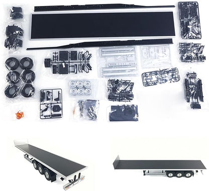 TOUCAN RC HOBBY US in Stock RC Chassis Flatbed Semi Trailer for DIY Model 1/14 Tractor Truck