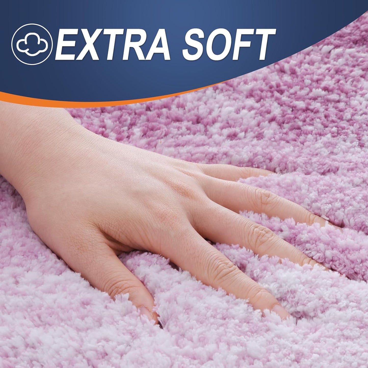 OLANLY Bathroom Runner Rug - Extra Soft Microfiber Mat with Rubber Backing | Quick Dry, 59x24, Pinkish-Purple