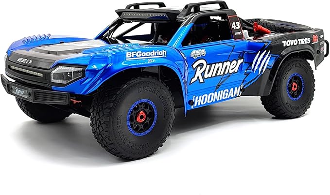 FSRC RC Truck1/7 Model TT 6S/8S Blue/Red High-Speed Off-Road Desert Truckr RC car Short-Course Truck 4WD 100km/h+(8S-Blue)