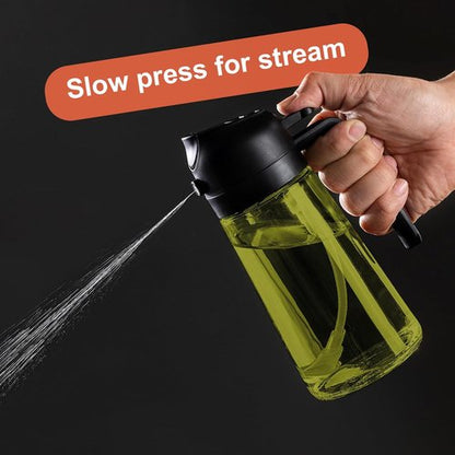 CXINYI - 16oz Olive Oil Dispenser with Stickers | 2-in-1 Sprayer for Cooking & Salad - 2 Black
