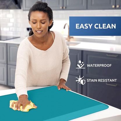 KitchenClouds Kitchen Mat Cushioned Anti Fatigue Rug 20"x32" Water Resistant Non Slip Standing and Comfort Desk/Floor Mats for House Sink Office (Green)