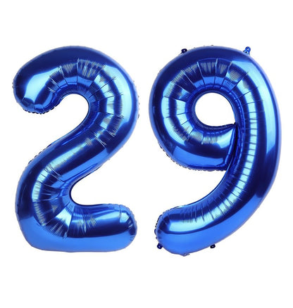 Navy Blue Number 29 Balloon 40 inch, 29 Number Balloons, 29th Navy Blue Birthday Decorations, 29 Year Old Women Men Blue Party Supplies