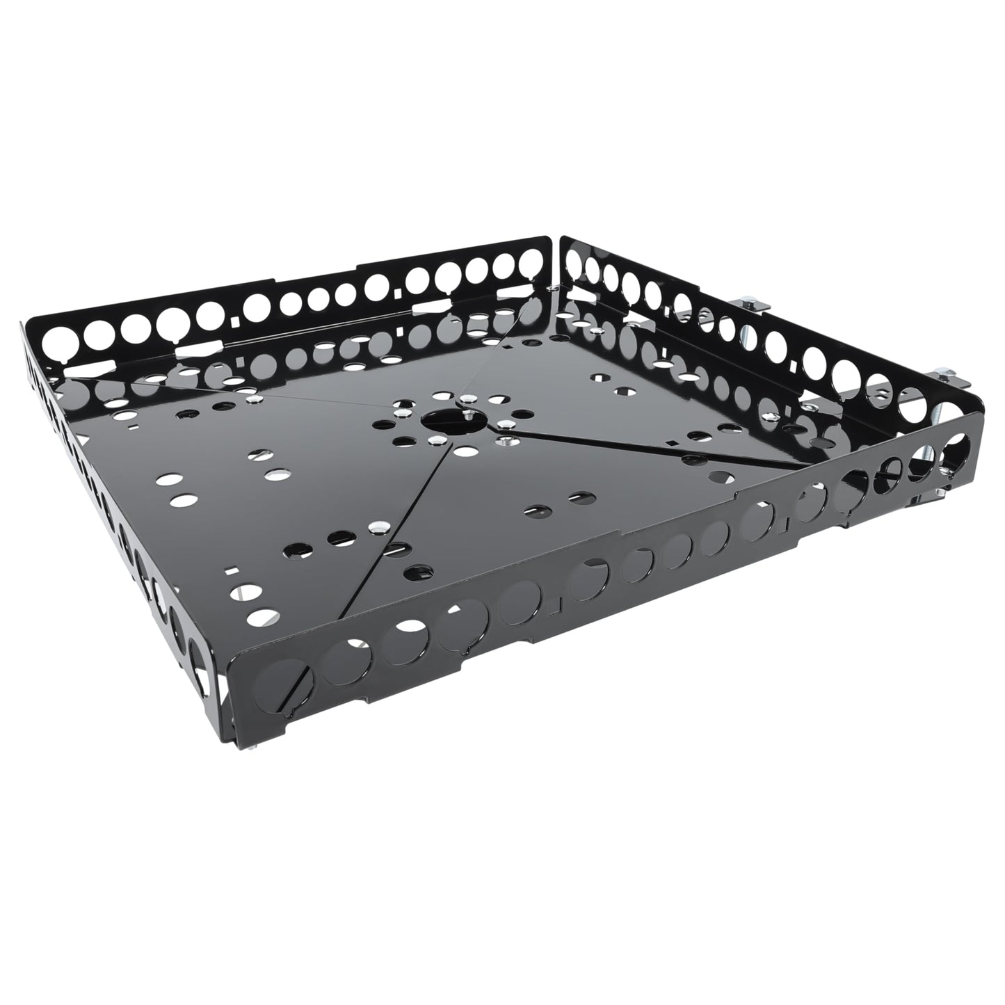 ALMULOO RV Heavy Duty Bumper-Mounted Cargo Carrier and Generator Carrier Tray Assembly with 200 LB Load Rating for Campers Trailers 15 LB Weight