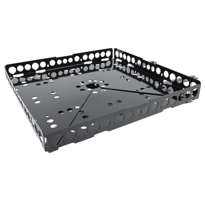 ALMULOO RV Heavy Duty Bumper-Mounted Cargo Carrier and Generator Carrier Tray Assembly with 200 LB Load Rating for Campers Trailers 15 LB Weight