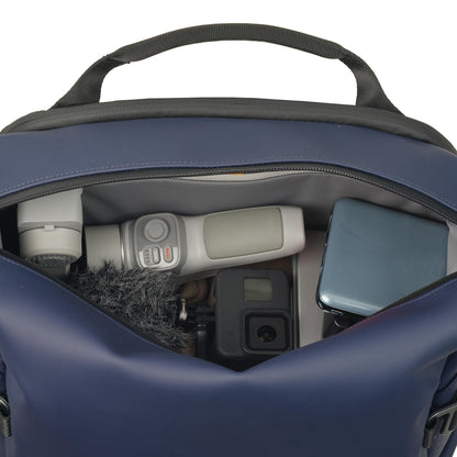 VANGUARD VEO Lite B25L Camera & Everyday Backpack (Navy) – Fits Full-Frame Camera with 70–200mm Attached + 3–4 Lenses, 16" Laptop Storage, 3-Way Access, Convertible Daypack Design