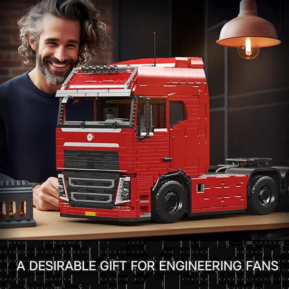 Mould King Tractor Truck Block Kits Model MOC 19015 Building Blocks Set to Build Gift for Age 14+/Adult Collections Enthusiasts(4608 Pieces with Motor/APP Remote Control)